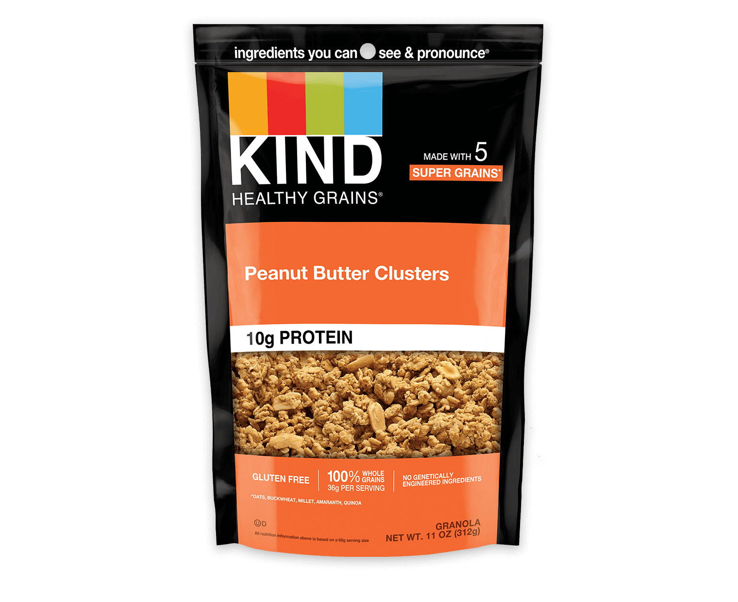 Peanut Butter Granola Whole Grain Clusters Kind Snacks Bags Kind Snacks